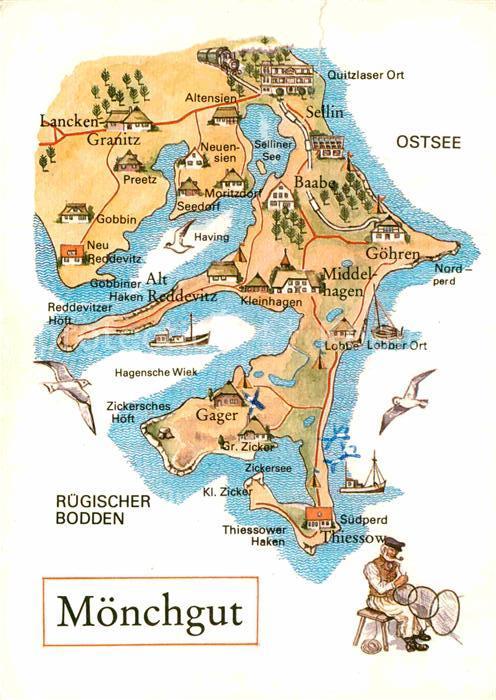 Moenchgut Ruegen Landkarte