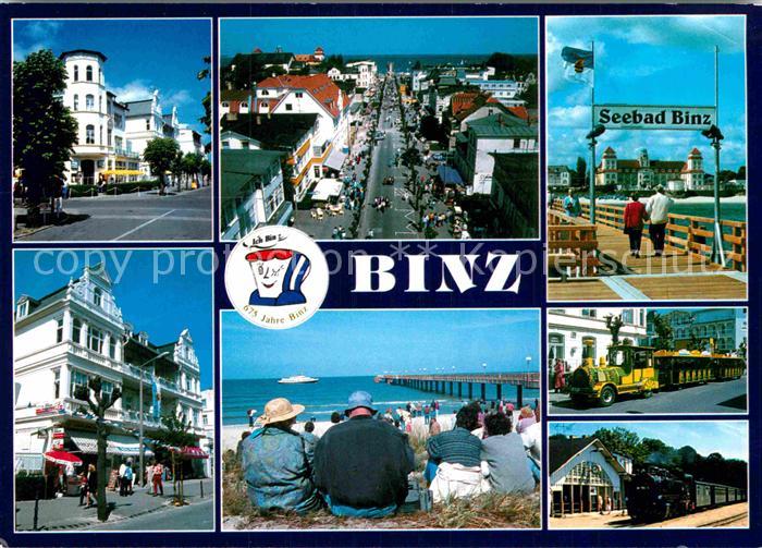 Binz Ruegen Seebruecke Strand Bimmelbahn Panorama