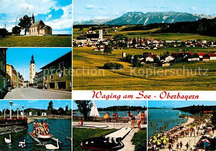 Waging See Muehlbergkirchel Marktplatz Strandkurhaus Minigolfplatz Promenade