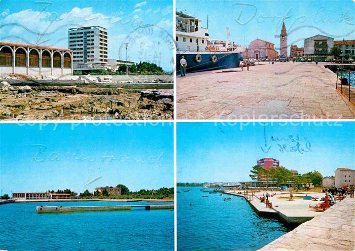 Umag Umago Istrien Hochhaus Panorama Strand Kirche