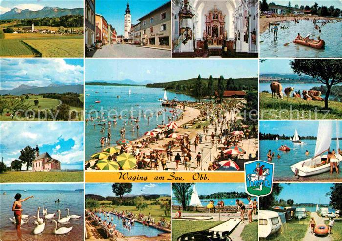 Waging See Marktplatz Sankt Martinskirche Kurhaus Muehlberg Kircherl