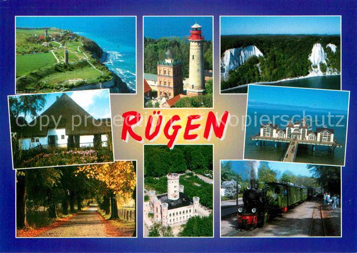 Ruegen Fliegeraufnahme Typisches Haus Seebruecke Leuchtturm