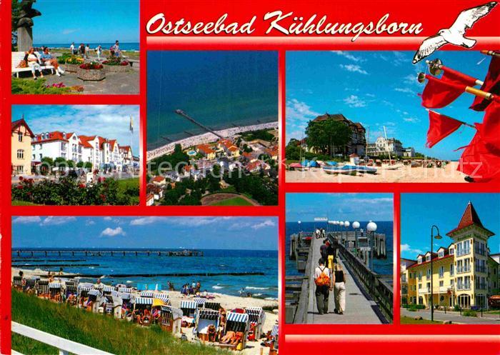 Kuehlungsborn Ostseebad Fliegeraufnahme Strand Seebruecke