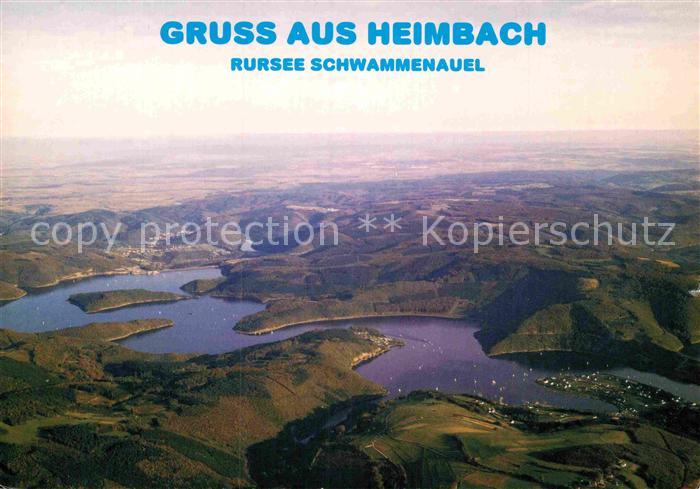 Heimbach Eifel Fliegeraufnahme Rursee Schwammenauel