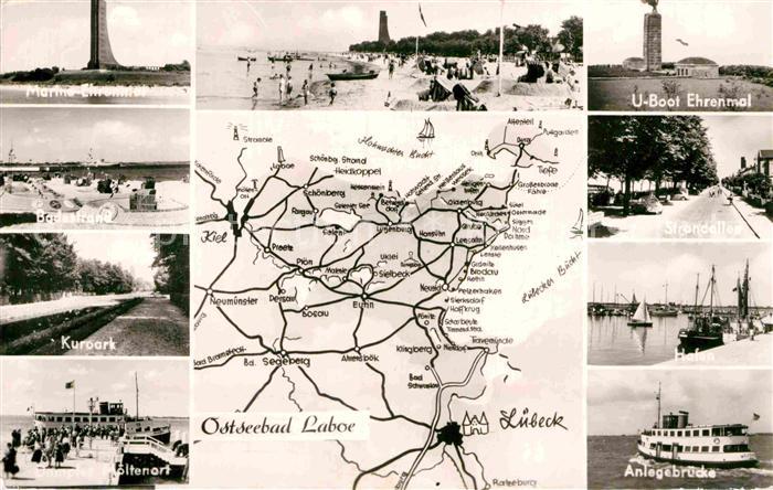 Laboe Marine Ehrenmal Strand Kurpark Strandallee Hafen Dampfer Moeltenort Anlege