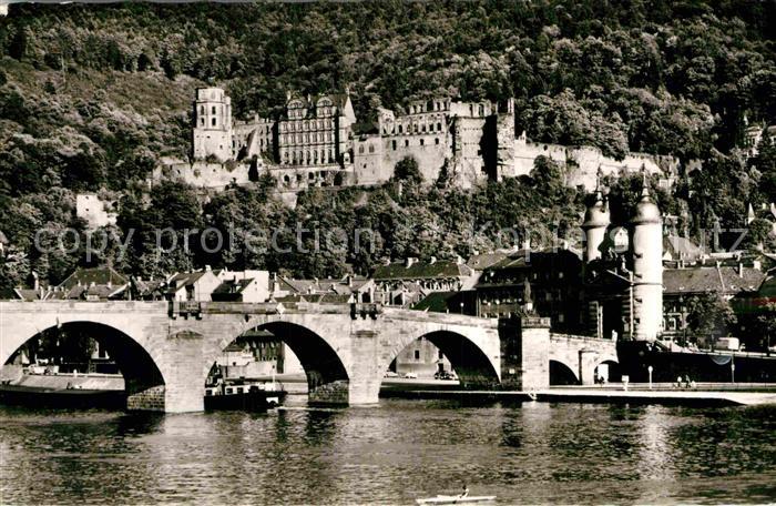 Heidelberg Neckar Schloss und Alte Bruecke