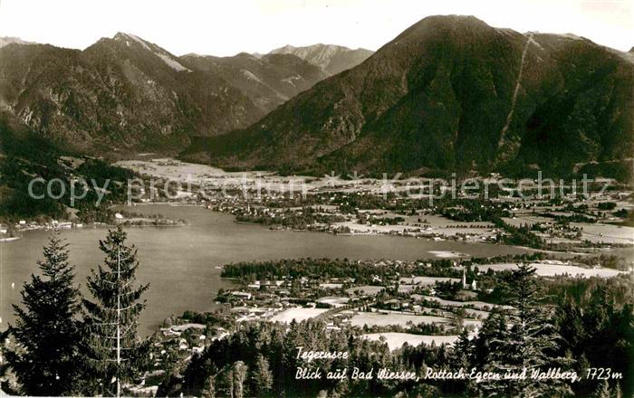 Tegernsee Bayern mit Bad Wiessee Rottach Egern und Wallberg