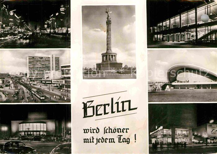 BERLIN CITY Teilansichten Alexanderplatz Siegessaeule Stadthalle