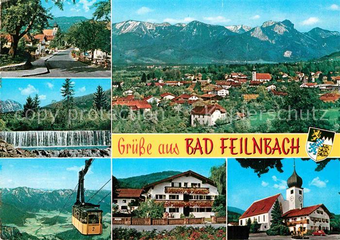 Bad Feilnbach Teilansicht Panorama Seilbahn Gasthof Kirche