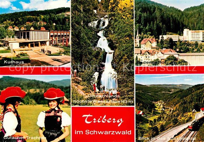 Triberg Schwarzwald Kurhaus Wasserfaelle Gutacher Trachten Nussbachtal