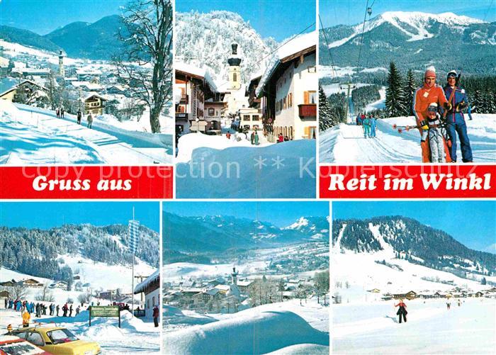 Reit Winkl Orts und Teilansichten Skilift Skipisten