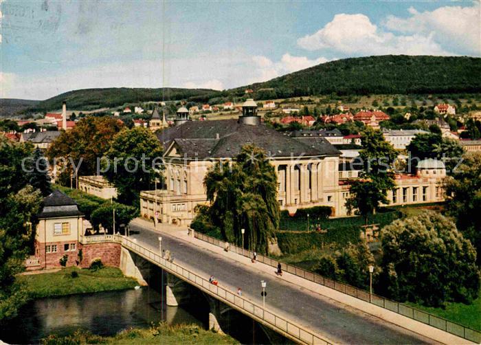 Bad Kissingen Ludwigsbruecke mit Saale und Regentenbau