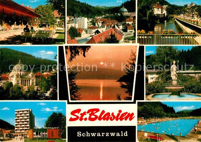 St Blasien Teilansichten Dom Brunnen Freibad