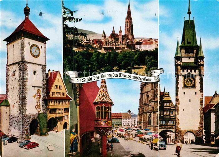 Freiburg Breisgau Schwabentor Muenster Kaufhaus Martinstor