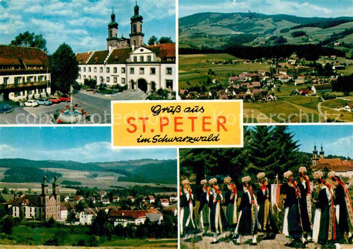 St Peter Schwarzwald Marktplatz Kirche Fliegeraufnahme Festzug