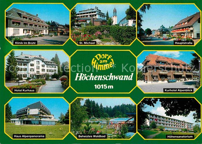 Hoechenschwand Schwarzwald BW Klinik im Bruehl St Michael Hauptstr Hotel Kurhaus