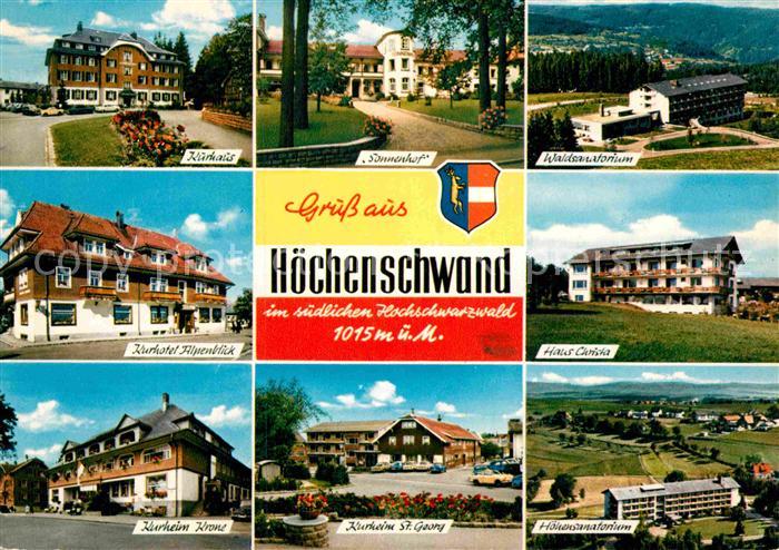 Hoechenschwand Schwarzwald BW Kurhaus Sonnenhof Waldsanatorium Kurhotel Alpenbli