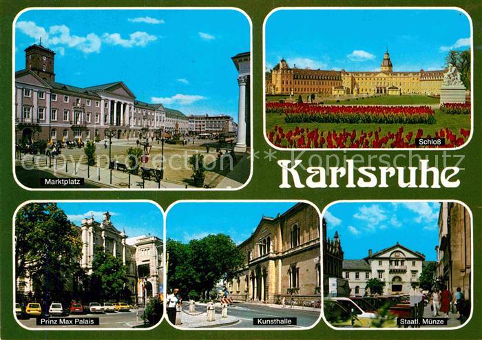 Karlsruhe Baden Marktplatz Schloss Prinz Max Palais Kunsthalle Staatl Muenze