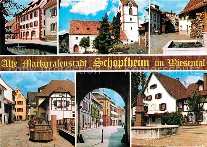 Schopfheim Div Brunnen Kirche Torbogen