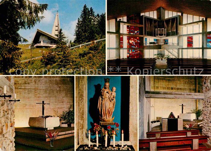 Feldberg Schwarzwald Kirche der Verklaerung Christi Inneres Altar Maria mit Kind