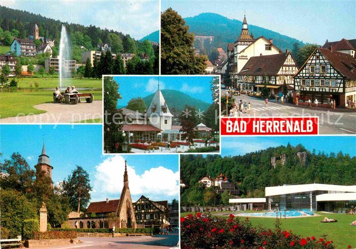 Bad Herrenalb Park Kurhaus Ortsansicht Kirche Schwimmbad