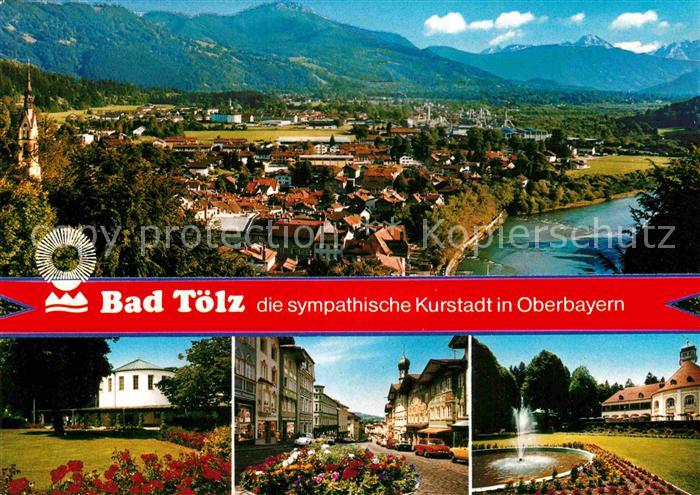 Bad Toelz Panorama Teilansichten Brunnen