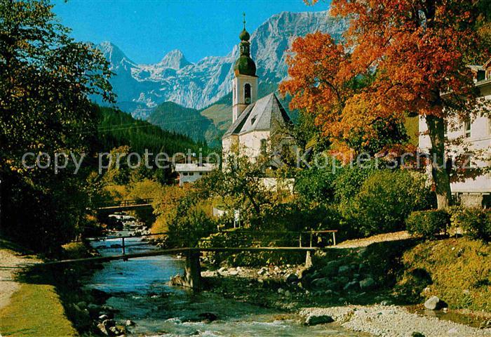 Ramsau Berchtesgaden mit Kirche und Reiteralpe