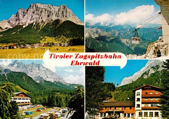 Ehrwald Tirol Tiroler Zugspitzbahn Talstation mit Alpenhotel Campingplatz