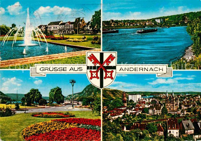Andernach Springbrunnen Rheinpartie Park Panorama