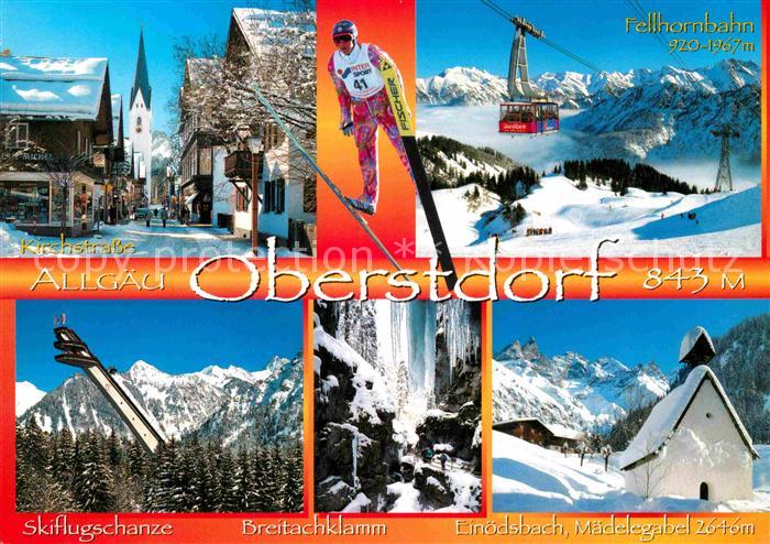 Oberstdorf Kirchstrasse Fellhornbahn Skiflugschanze Breitachklamm Einoedsbach Ma