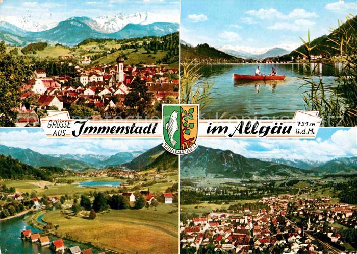 Immenstadt Allgaeu Panorama Bootspartie Fliegeraufnahmen