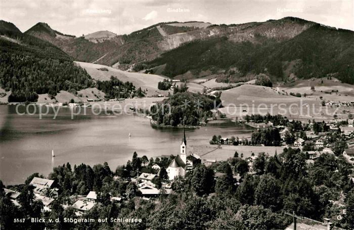 Schliersee Panorama Blick von der Stoegeralm Alpen