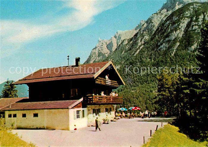 Mittenwald Bayern Gasthaus Gletscherschliff Alpen