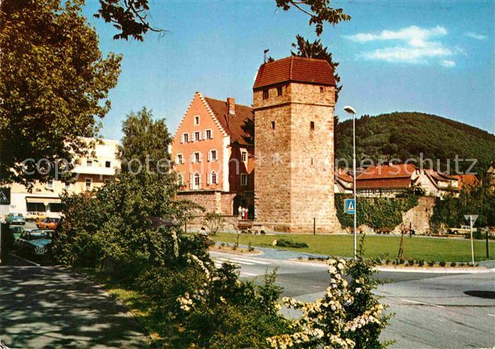 Eberbach Neckar Pulverturm mit Thalheimschem Haus Luftkurort