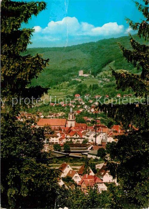 Oberkirch Baden Ansicht vom Waldrand aus Renchtal