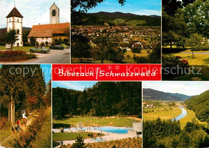 Biberach Baden Kirche Schwimmbad Landschaftspanorama Kinzigtal Wandern
