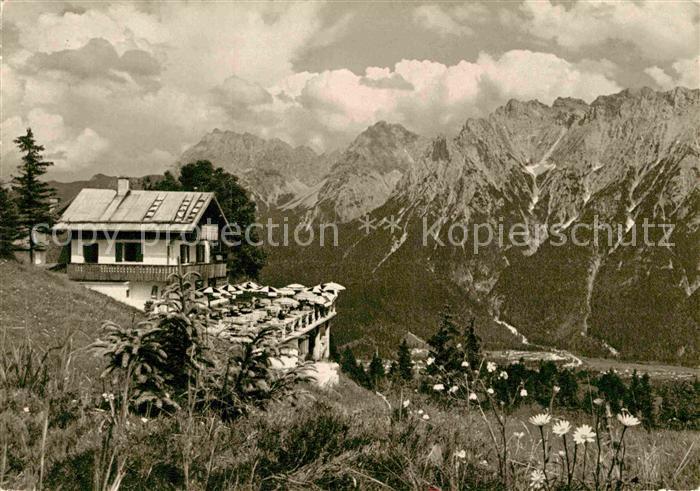 Kranzberghaus gegen Karwendelgebirge