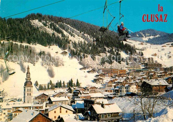 La Clusaz Vue generale Sports d hiver Wintersportplatz Alpen
