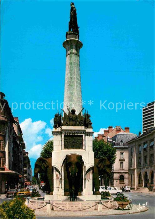 Chambery Savoie Monument du General De Boigne Fontaine des Elephants