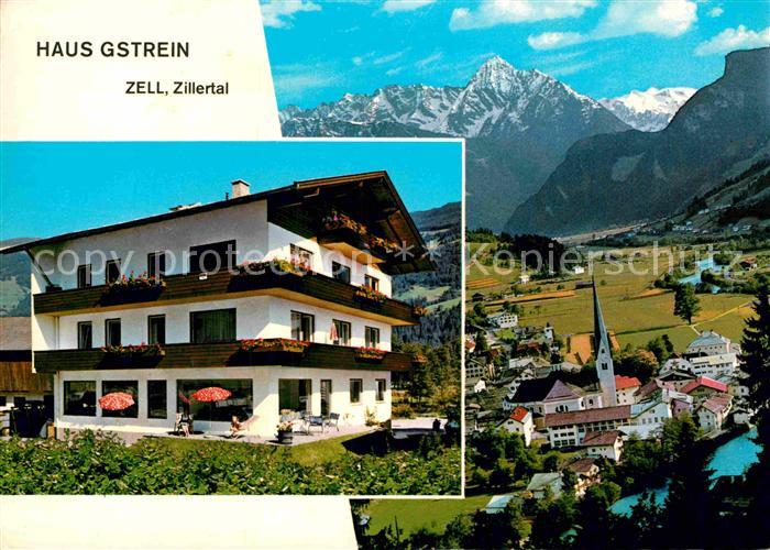 Zell Ziller Tirol Pension Haus Gstrein Gesamtansicht mit Alpenpanorama