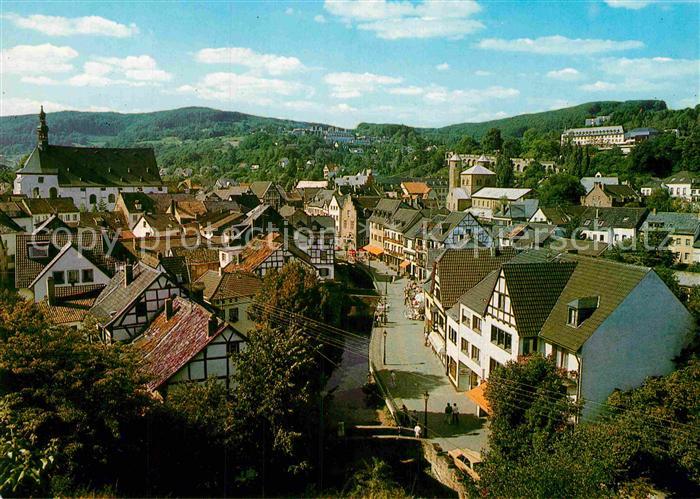 Bad Muenstereifel Stadtpanorama Blick vom Burgberg
