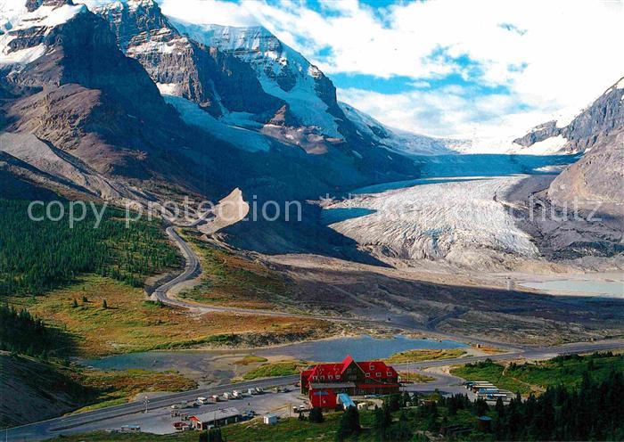 Alberta  Canadian Rockies Columbian icefields aerial view