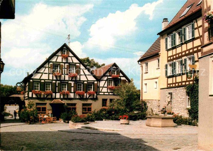 Weikersheim Weinmarkt und Bastion Fachwerkhaeuser Romantische Strasse
