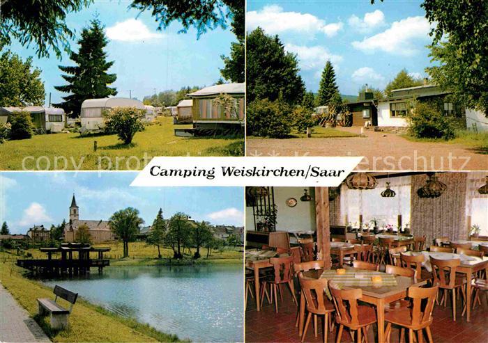Weiskirchen Saar Campingplatz Bungalows Gaststaette Badesee Kirche