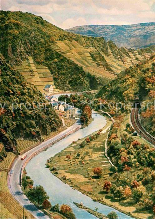 Altenahr Panorama Blick von der Burg Are ins Ahrtal mit Reimerzhofen
