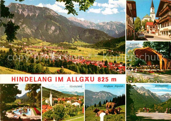 Hindelang Panorama Heiklimatischer Kurort Allgaeuer Alpen Kirche Kurpark Jochkan
