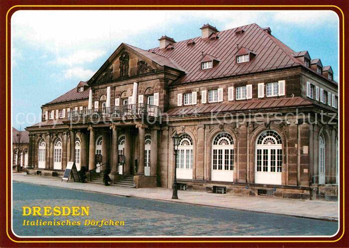 DRESDEN Elbe Italienisches Doerfchen Historisches Gebaeude
