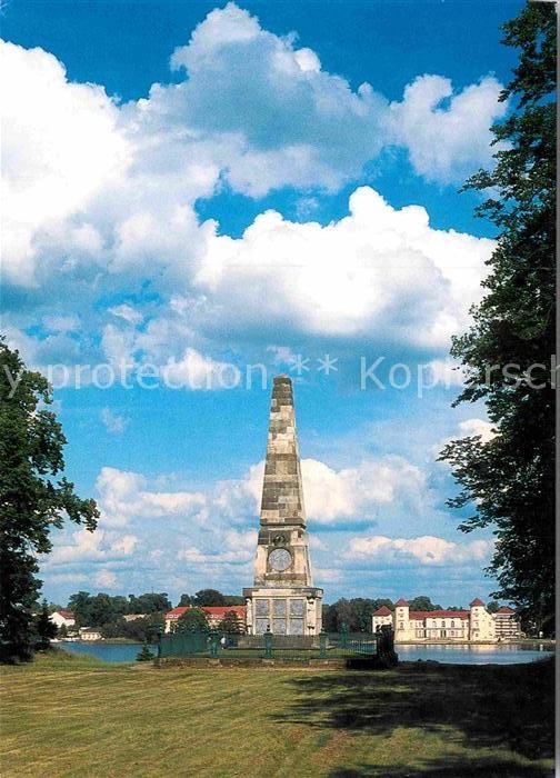 Rheinsberg Obelisk und Schloss 18. Jhdt.
