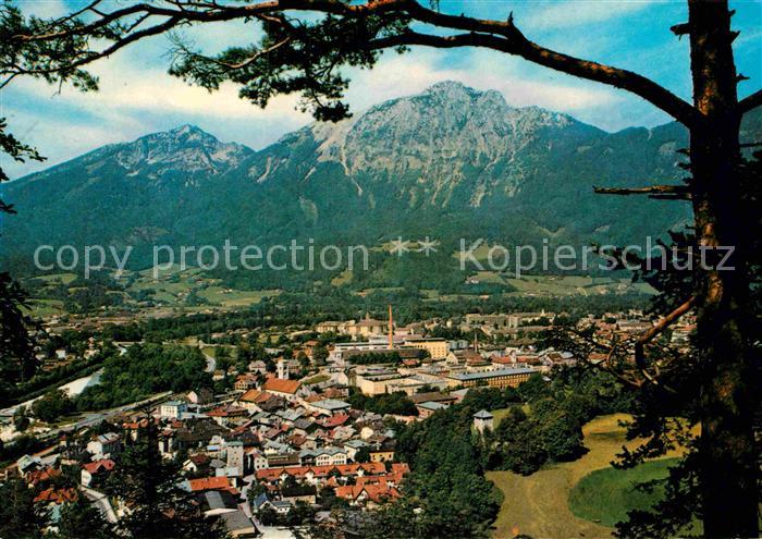 Bad Reichenhall Panorama Blick zum Zwiesel und Hochstaufen Chiemgauer Alpen