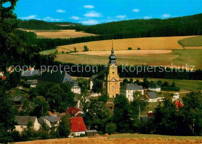 Marienweiher Ortsansicht mit Kirche Wallfahrtsort im Frankenwald